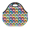 Cute Colorful Penguin Pattern Print Neoprene Lunch Bag