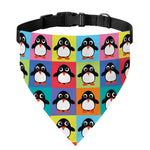 Cute Colorful Penguin Pattern Print Over The Collar Dog Bandana