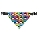Cute Colorful Penguin Pattern Print Over The Collar Dog Bandana