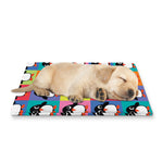 Cute Colorful Penguin Pattern Print Pet Cooling Mat Cover