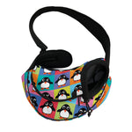 Cute Colorful Penguin Pattern Print Pet Sling Carrier