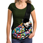 Cute Colorful Penguin Pattern Print Pet Sling Carrier