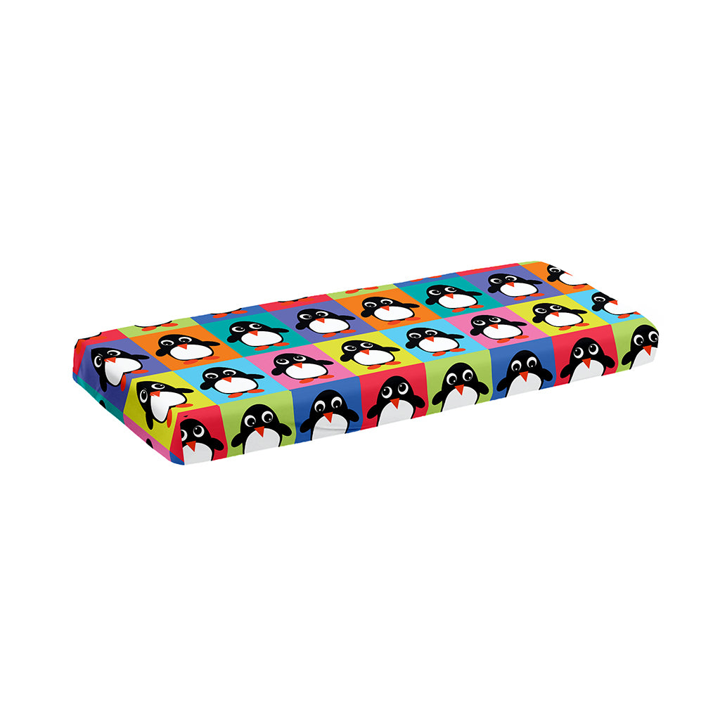 Cute Colorful Penguin Pattern Print Piano Keyboard Cover