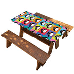 Cute Colorful Penguin Pattern Print Picnic Table Cover