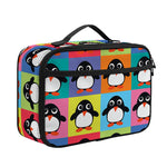 Cute Colorful Penguin Pattern Print Portable Lunch Bag