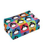 Cute Colorful Penguin Pattern Print Rectangle Tissue Box Cover