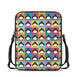 Cute Colorful Penguin Pattern Print Rectangular Crossbody Bag