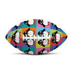 Cute Colorful Penguin Pattern Print Rugby Ball