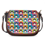 Cute Colorful Penguin Pattern Print Saddle Bag