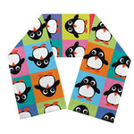 Cute Colorful Penguin Pattern Print Scarf