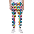 Cute Colorful Penguin Pattern Print Joggers