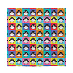 Cute Colorful Penguin Pattern Print Silk Bandana
