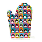 Cute Colorful Penguin Pattern Print Single Oven Mitt