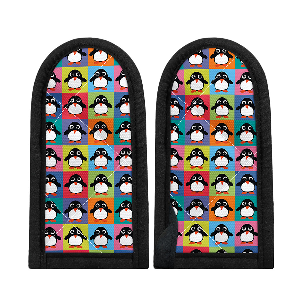 Cute Colorful Penguin Pattern Print Skillet Handle Cover