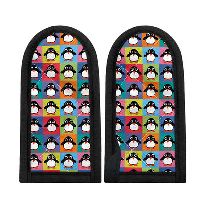 Cute Colorful Penguin Pattern Print Skillet Handle Cover