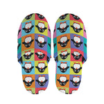 Cute Colorful Penguin Pattern Print Slippers