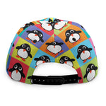 Cute Colorful Penguin Pattern Print Snapback Cap