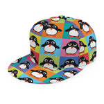 Cute Colorful Penguin Pattern Print Snapback Cap