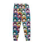 Cute Colorful Penguin Pattern Print Sweatpants