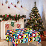 Cute Colorful Penguin Pattern Print Tablecloth
