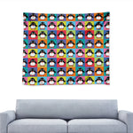 Cute Colorful Penguin Pattern Print Tapestry