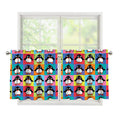 Cute Colorful Penguin Pattern Print Tier Curtains