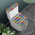 Cute Colorful Penguin Pattern Print Toilet Lid And Tank Cover Set