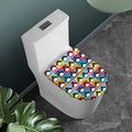 Cute Colorful Penguin Pattern Print Toilet Lid Cover