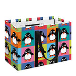 Cute Colorful Penguin Pattern Print Utility Tote Bag