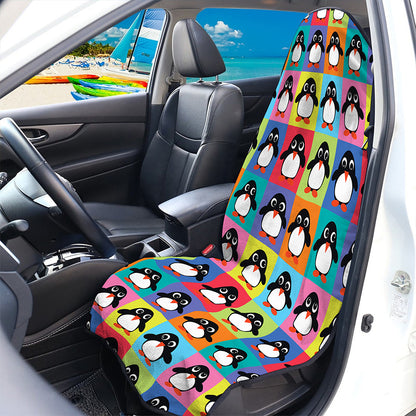 Cute Colorful Penguin Pattern Print Waterproof Car Seat Cover