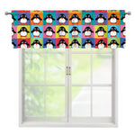 Cute Colorful Penguin Pattern Print Window Valance