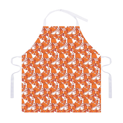 Cute Corgi Pattern Print Adjustable Apron