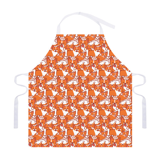 Cute Corgi Pattern Print Adjustable Apron
