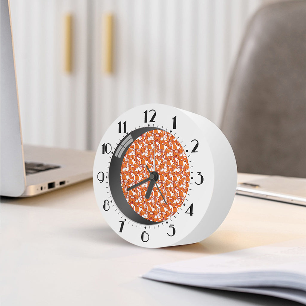 Cute Corgi Pattern Print Alarm Clock