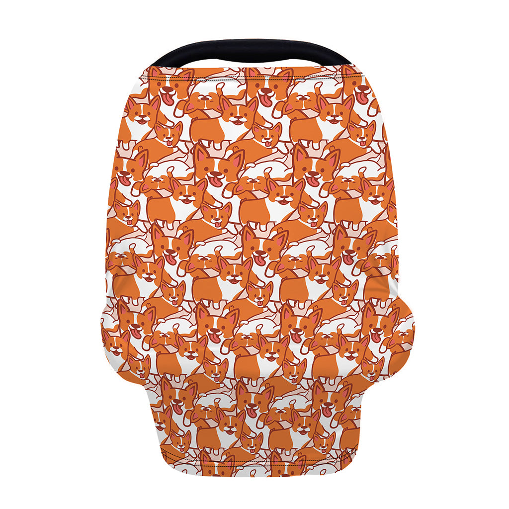 Cute Corgi Pattern Print Baby Seat Cover