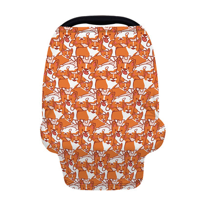 Cute Corgi Pattern Print Baby Seat Cover