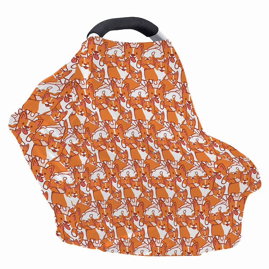 Cute Corgi Pattern Print Baby Seat Cover