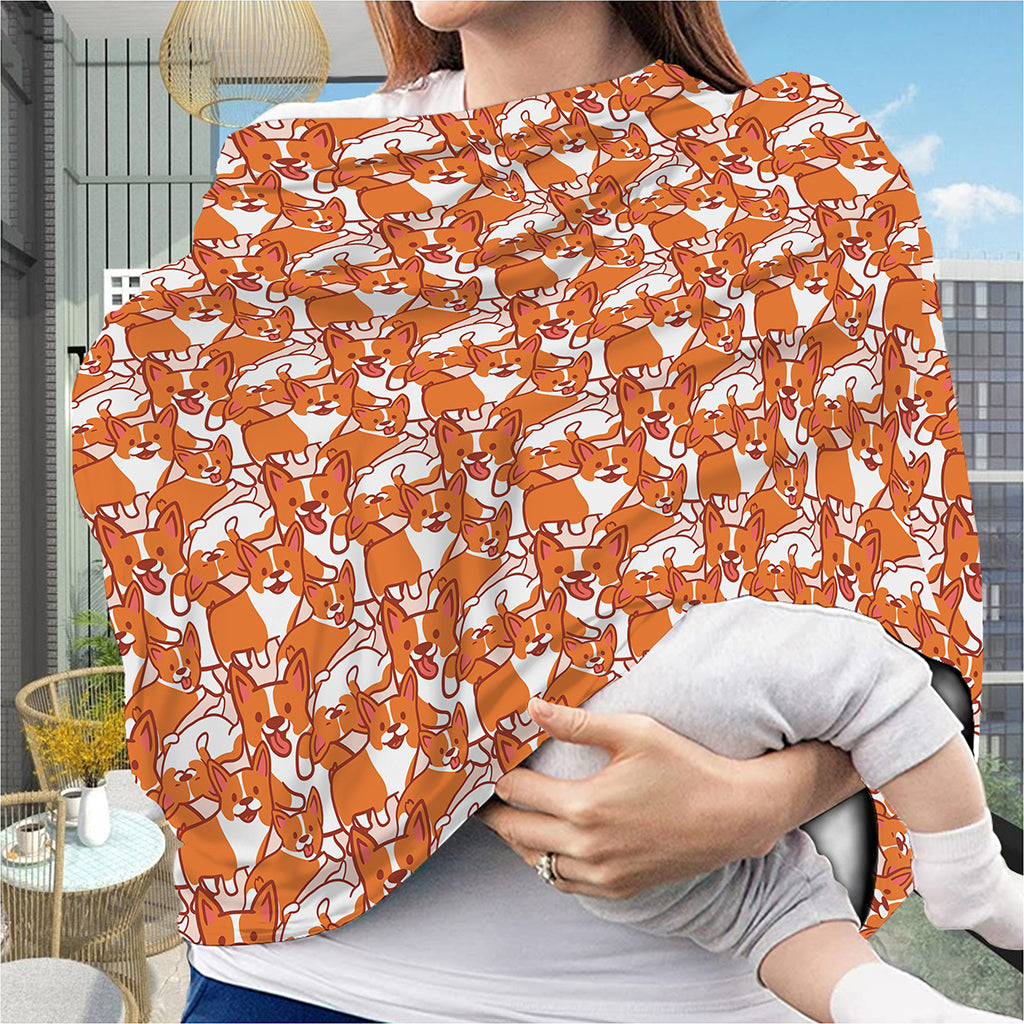 Cute Corgi Pattern Print Baby Seat Cover