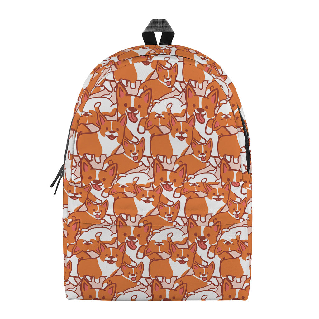 Cute Corgi Pattern Print Backpack