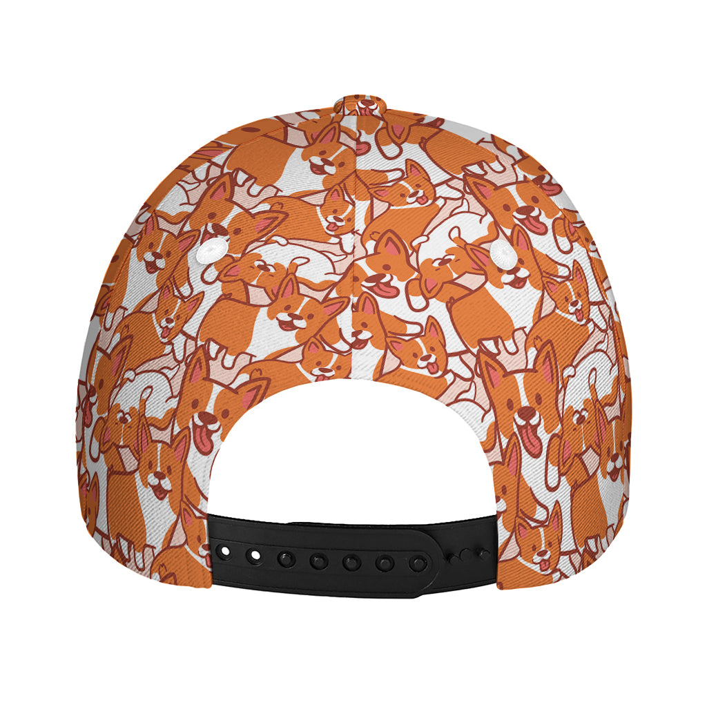 Cute Corgi Pattern Print Baseball Cap