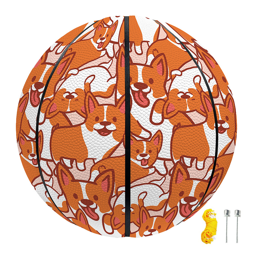 Cute Corgi Pattern Print Basketball
