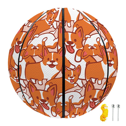 Cute Corgi Pattern Print Basketball