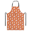Cute Corgi Pattern Print Bib Apron With Pocket