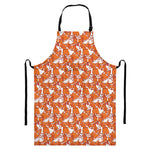 Cute Corgi Pattern Print Bib Apron With Pocket