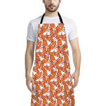 Cute Corgi Pattern Print Bib Apron With Pocket