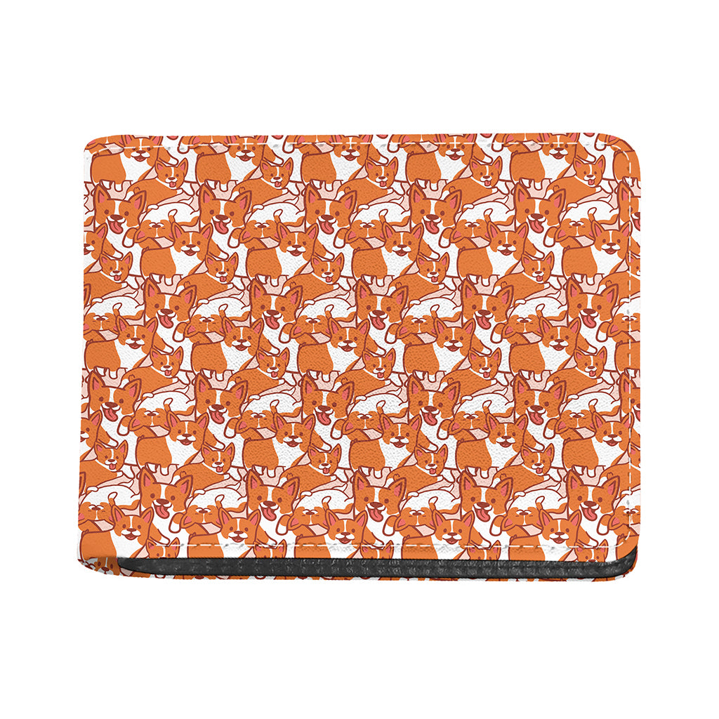 Cute Corgi Pattern Print Bifold Wallet