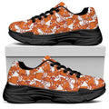 Cute Corgi Pattern Print Black Chunky Shoes