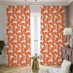 Cute Corgi Pattern Print Blackout Pencil Pleat Curtains