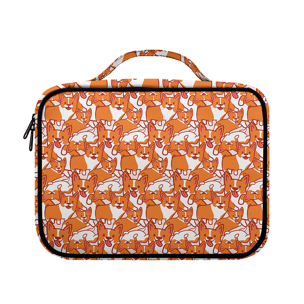 Cute Corgi Pattern Print Briefcase Bible Bag