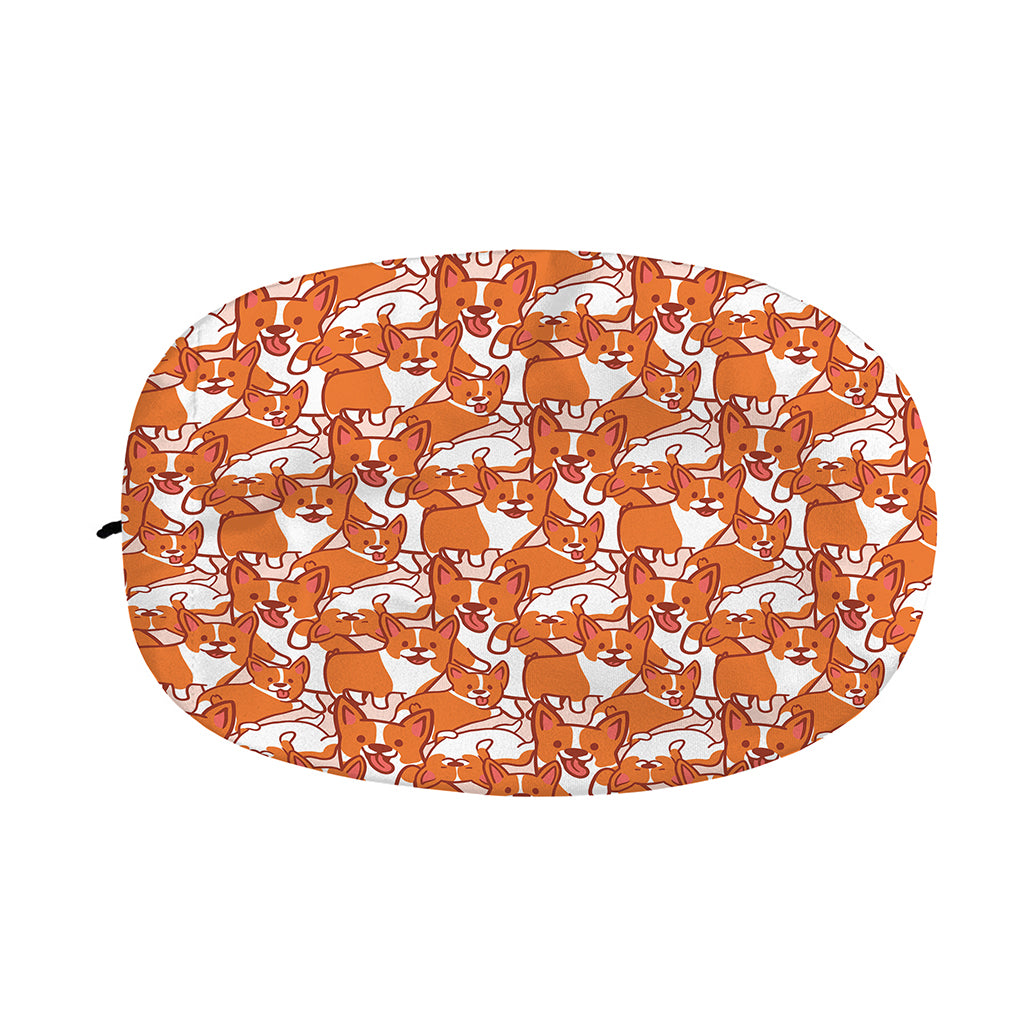 Cute Corgi Pattern Print Car Side Mirror Covers